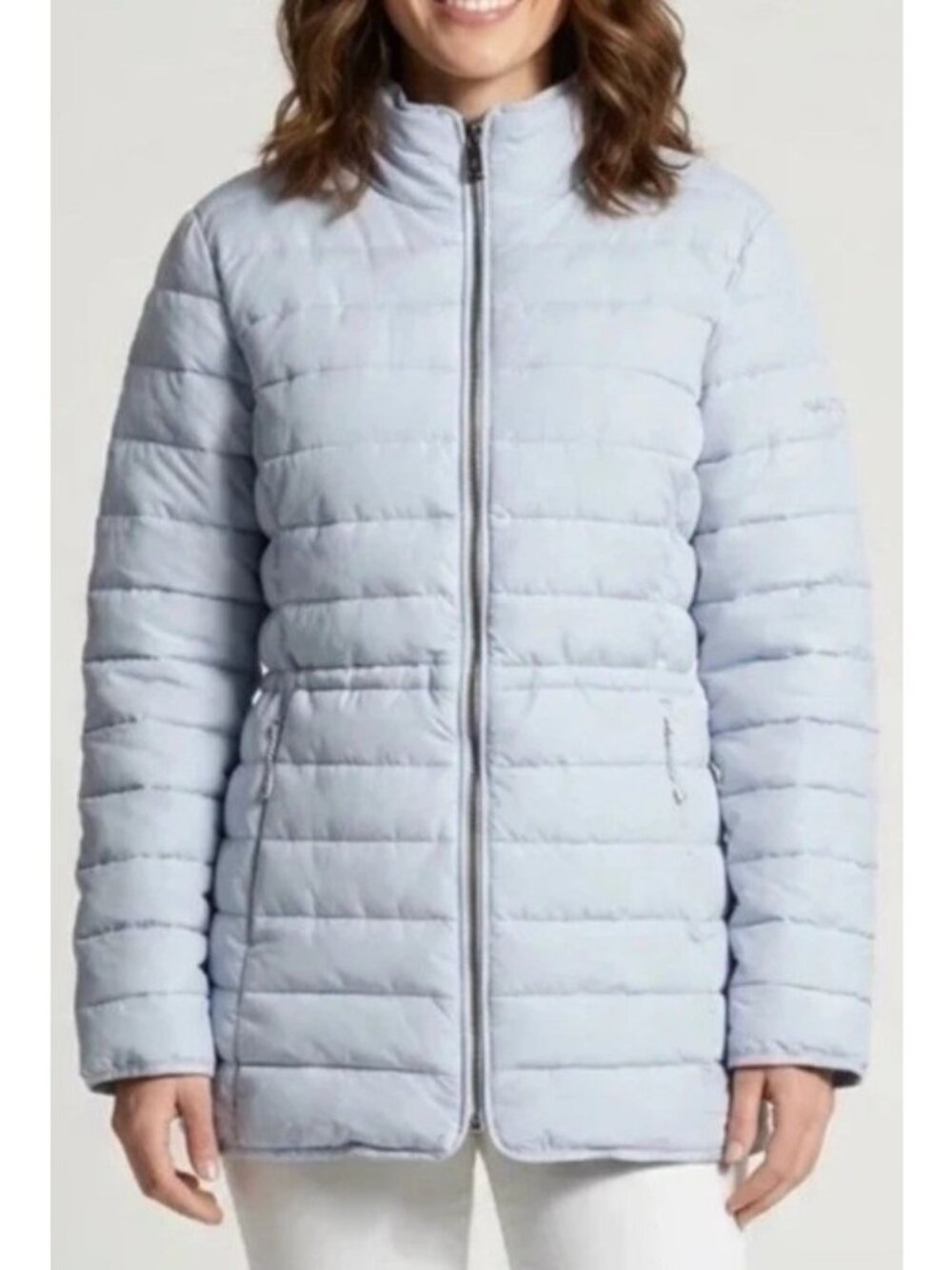 NWOT Nautica Women's XL Light Blue Water-Resistant Puffer Jacket